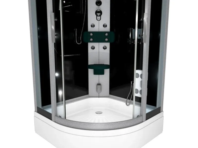 Dampfdusche Duschtempel Sauna Dusche Duschkabine D46-63T2-EC 100x100 Einhebelmischer