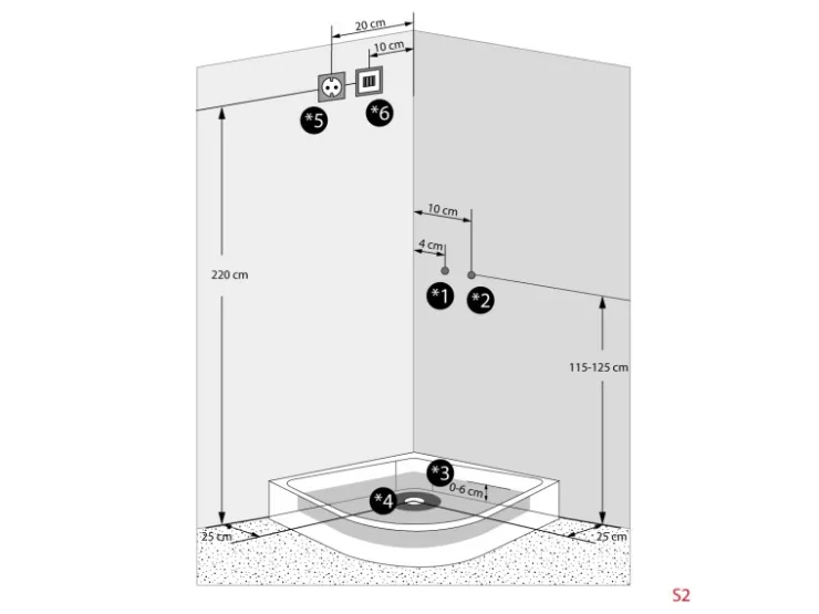AcquaVapore Einhebelmischer<Dampfdusche Duschtempel Sauna Dusche Duschkabine D46-03M2-EC 80x80