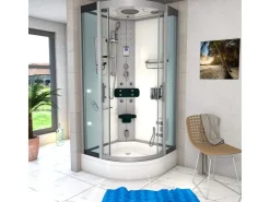 Clearance AcquaVapore Dampfdusche Duschtempel Sauna Dusche Duschkabine D46-60T2-EC 100x100