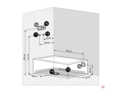 Hot Dusche Wanne Kombination K05-R00-EC Duschkabine 90x180 Einhebelmischer