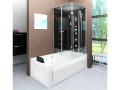 Online Dusche Wanne Kombination K05-L31-EC Duschkabine 180x90 Einhebelmischer