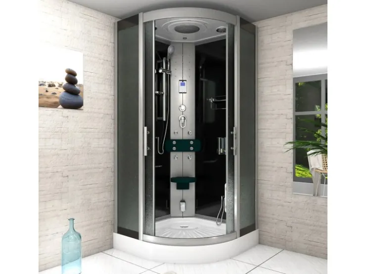 Outlet AcquaVapore Duschkabine Dusche D46-23M0 Komplettdusche Fertigdusche 100x100