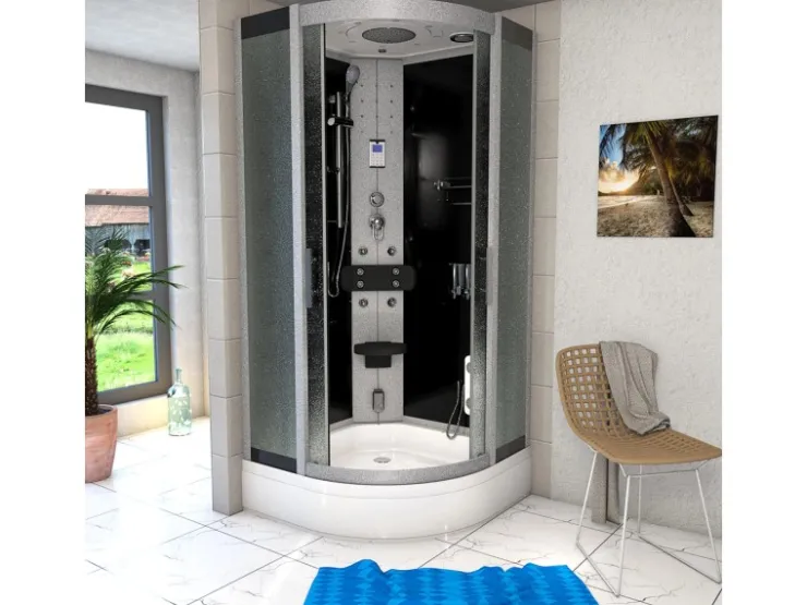 AcquaVapore Einhebelmischer<Duschkabine Dusche D46-53M0-EC Komplettdusche Fertigdusche 90x90