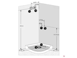 Sale Duschkabine Dusche D46-13M0-EC Komplettdusche Fertigdusche 90x90 Einhebelmischer