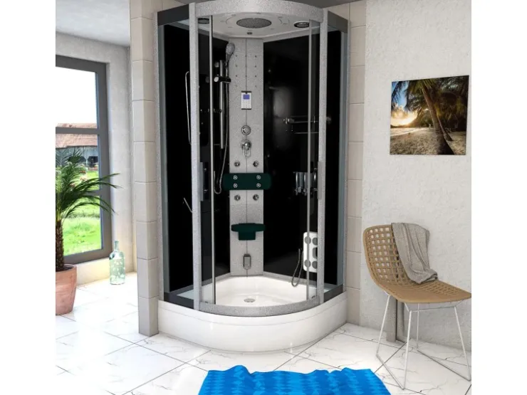 AcquaVapore Einhebelmischer<Duschkabine Dusche D46-53T0-EC Komplettdusche Fertigdusche 90x90