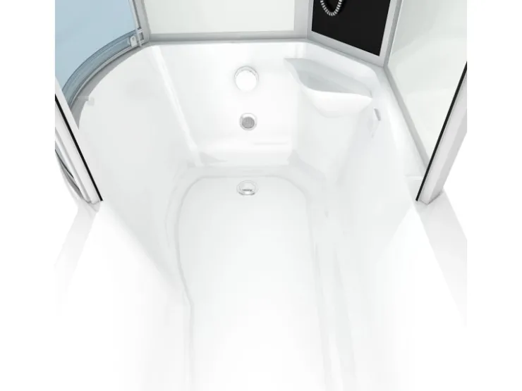 AcquaVapore Einhebelmischer<Kombination Badewanne Dusche K55-R01 Duschtempel 100x170
