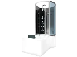 Outlet Kombination Badewanne Dusche K50-L30 Duschtempel 170x100 Einhebelmischer