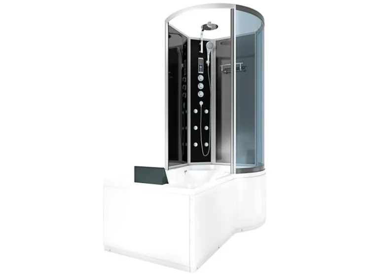 New Kombination Badewanne Dusche K55-R31 Duschtempel 100x170 Einhebelmischer