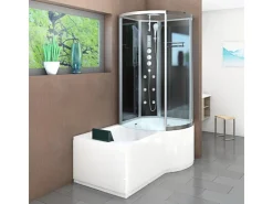 New Kombination Badewanne Dusche K55-R31 Duschtempel 100x170 Einhebelmischer
