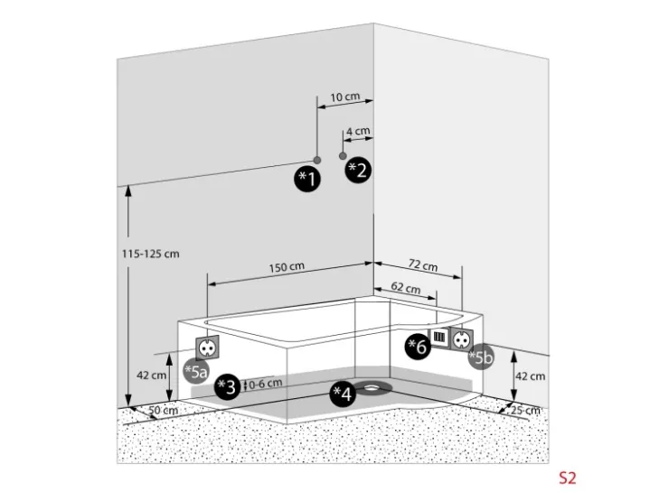 New Kombination Badewanne Dusche K55-R31 Duschtempel 100x170 Einhebelmischer
