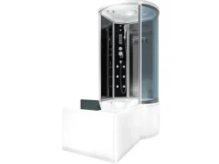 Outlet AcquaVapore Kombination Badewanne Dusche K55-L31 Duschtempel 170x100