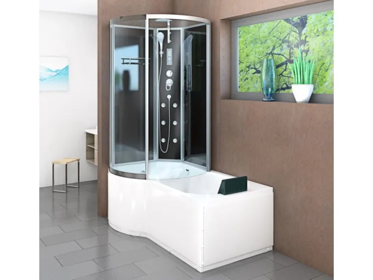 Discount AcquaVapore Kombination Badewanne Dusche K50-R31 Duschtempel 100x170