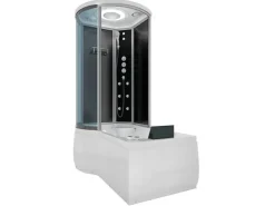 AcquaVapore Einhebelmischer<Kombination Whirlpool Dusche K55-R33-WP-EC Duschkabine Wanne 100x170