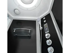 AcquaVapore Einhebelmischer<Kombination Whirlpool Dusche K55-R33-WP-EC Duschkabine Wanne 100x170