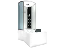 Kombination Whirlpool Dusche K50-R00-WP-EC Duschkabine Wanne 100x170 Einhebelmischer