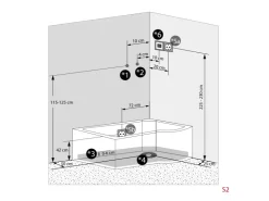 Clearance AcquaVapore Kombination Whirlpool Dusche K55-L01-WP Duschkabine Wanne 170x100
