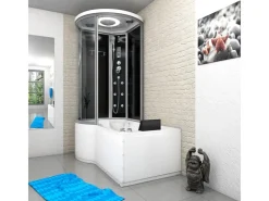 Hot AcquaVapore Kombination Whirlpool Dusche K55-R31-WP Duschkabine Wanne 100x170