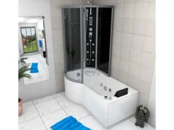 Clearance Kombination Whirlpool Dusche K50-R31-WP-EC Duschkabine Wanne 100x170 Einhebelmischer