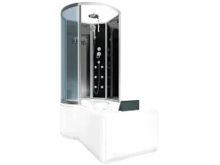 AcquaVapore Einhebelmischer<Kombination Whirlpool Dusche K50-R30-WP-EC Duschkabine Wanne 100x170