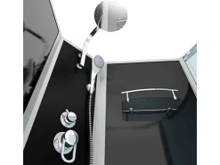 AcquaVapore Einhebelmischer<Kombination Whirlpool Dusche K50-L30-WP-EC Duschkabine Wanne 170x100