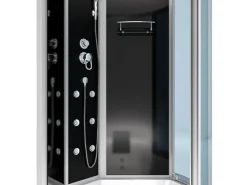AcquaVapore Einhebelmischer<Kombination Whirlpool Dusche K50-L30-WP-EC Duschkabine Wanne 170x100