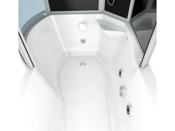 Sale Kombination Whirlpool Dusche K50-L30-WP Duschkabine Wanne 170x100 Einhebelmischer