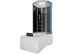 Sale Kombination Whirlpool Dusche K55-L33-WP-EC Duschkabine Wanne 170x100 Einhebelmischer