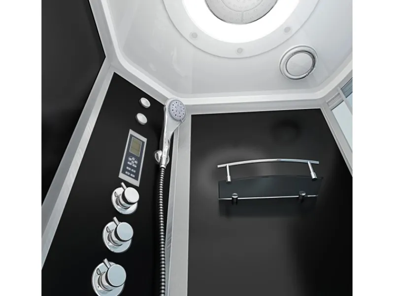Sale Kombination Whirlpool Dusche K55-L33-WP-EC Duschkabine Wanne 170x100 Einhebelmischer