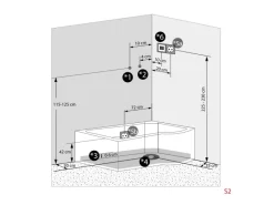 Sale Kombination Whirlpool Dusche K55-L33-WP-EC Duschkabine Wanne 170x100 Einhebelmischer