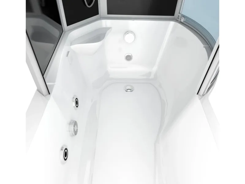 Sale Kombination Whirlpool Dusche K55-L33-WP-EC Duschkabine Wanne 170x100 Einhebelmischer
