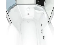 AcquaVapore Einhebelmischer<Kombination Whirlpool Dusche K55-R01-WP-EC Duschkabine Wanne 100x170