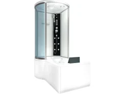 Sale AcquaVapore Kombination Whirlpool Dusche K55-R03-WP-EC Duschkabine Wanne 100x170