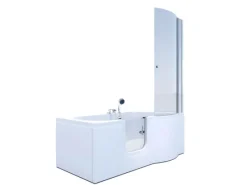 Online Seniorendusche und Badewanne mit Tür S12D-EH-L-EC Dusche 170x85 Einhebelmischer