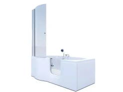 Best AcquaVapore Seniorendusche und Badewanne mit Tür S12D-EH-R-EC Dusche 85x170