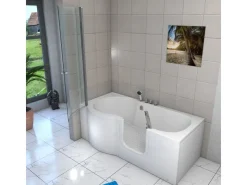 Clearance AcquaVapore Seniorendusche und Badewanne mit Tür S12D-TH-R Dusche 85x170