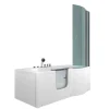 Seniorendusche und Wanne mit Whirlpool S12D-TH-AIR-L Dusche 170x85 Einhebelmischer