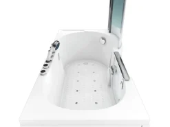 Seniorendusche und Wanne mit Whirlpool S12D-TH-AIR-L Dusche 170x85 Einhebelmischer