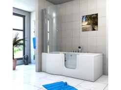 Sale Seniorendusche und Wanne mit Whirlpool S12D-TH-AIR-R Dusche 85x170 Einhebelmischer
