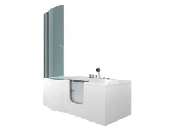 Best AcquaVapore Seniorendusche und Wanne mit Whirlpool S12D-TH-AIR-R-EC Dusche 85x17