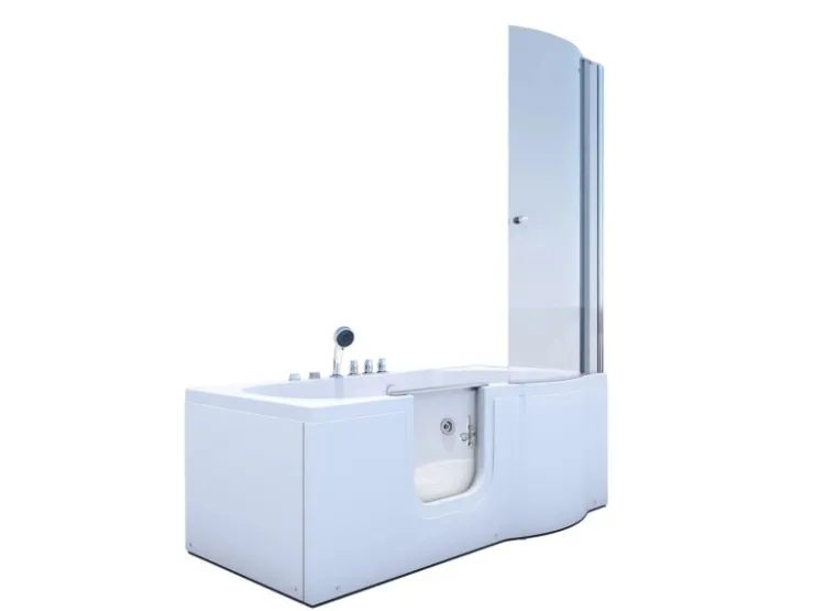 Clearance AcquaVapore Seniorendusche und Wanne mit Whirlpool S12D-TH-WP-L-EC Dusche 170x85