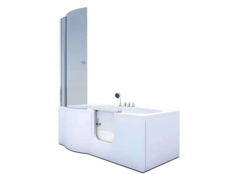 Discount AcquaVapore Seniorendusche und Badewanne mit Tür S12D-TH-R-EC Dusche 85x170