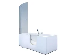 Discount AcquaVapore Seniorendusche und Badewanne mit Tür S12D-TH-R-EC Dusche 85x170