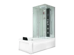 Sale AcquaVapore Whirlpool Dusche Kombination K05-L01-WP Duschtempel 180x90