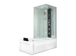 Sale AcquaVapore Whirlpool Dusche Kombination K05-L01-WP Duschtempel 180x90