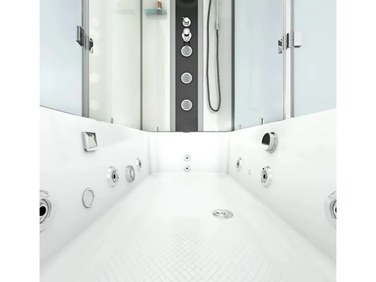 Sale AcquaVapore Whirlpool Dusche Kombination K05-L01-WP Duschtempel 180x90
