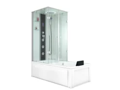 AcquaVapore Einhebelmischer<Whirlpool Dusche Kombination K05-R01-WP Duschtempel 90x180