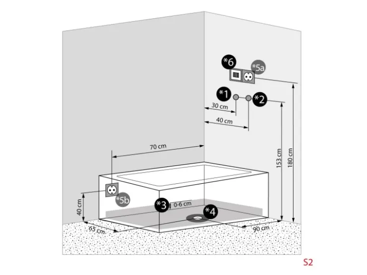 AcquaVapore Einhebelmischer<Whirlpool Dusche Kombination K05-L00-WP-EC Duschtempel 180x90