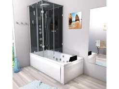Sale Whirlpool Dusche Kombination K05-R31-WP-EC Duschtempel 90x180 Einhebelmischer