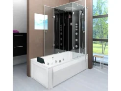 AcquaVapore Einhebelmischer<Whirlpool Dusche Kombination K05-L32-WP Duschtempel 180x90