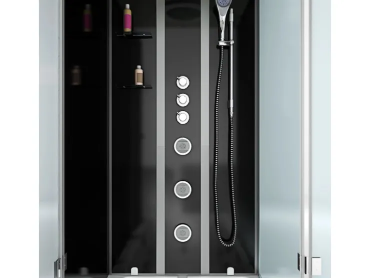 AcquaVapore Einhebelmischer<Whirlpool Dusche Kombination K05-L32-WP Duschtempel 180x90